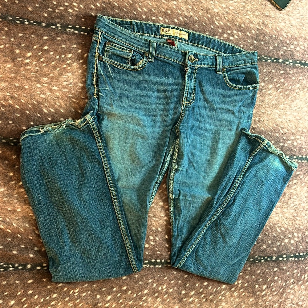 BKE, 34, dark washed jeans.